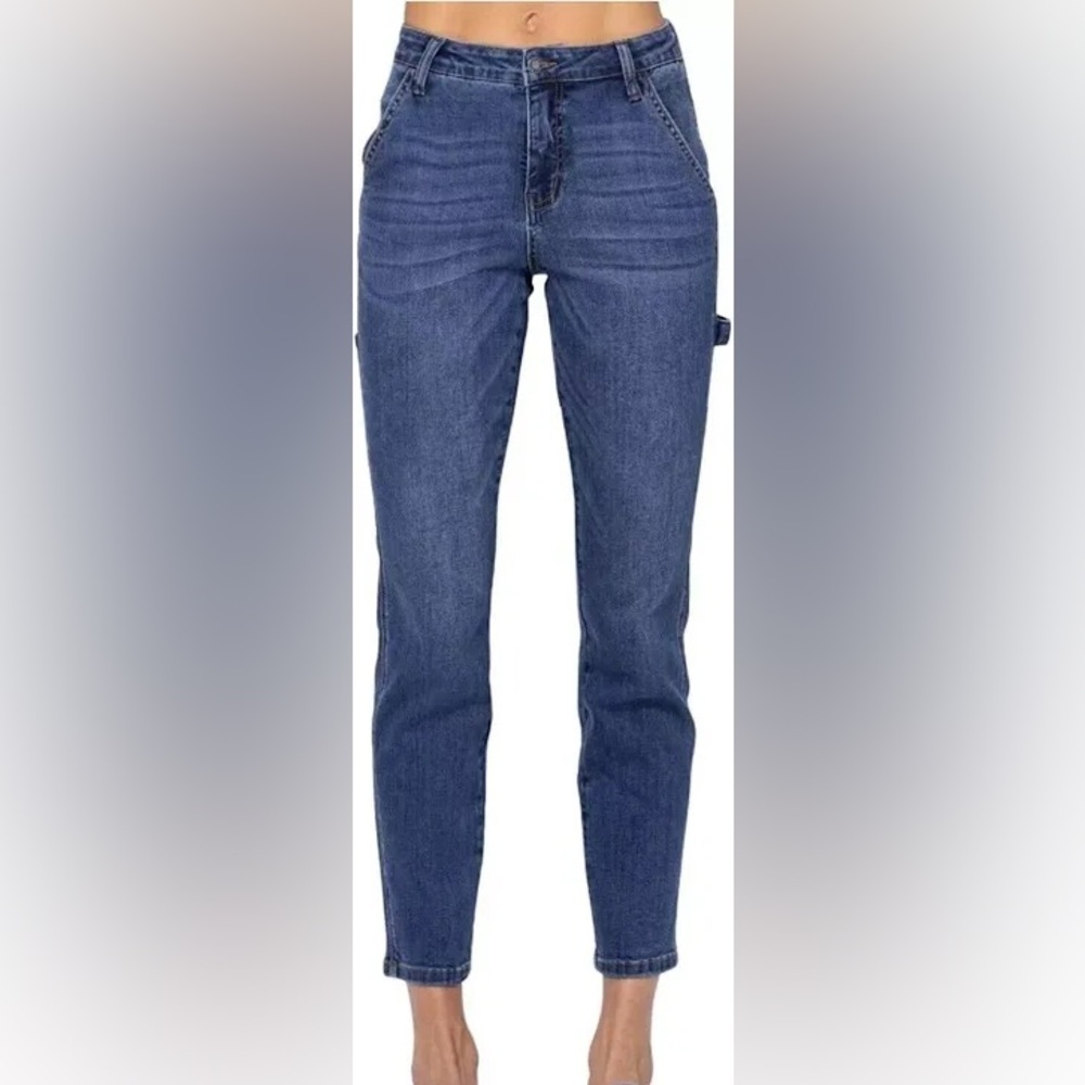 Judy Blue High Rise Slim Fit Carpenter Denim Jeans. Size 16W